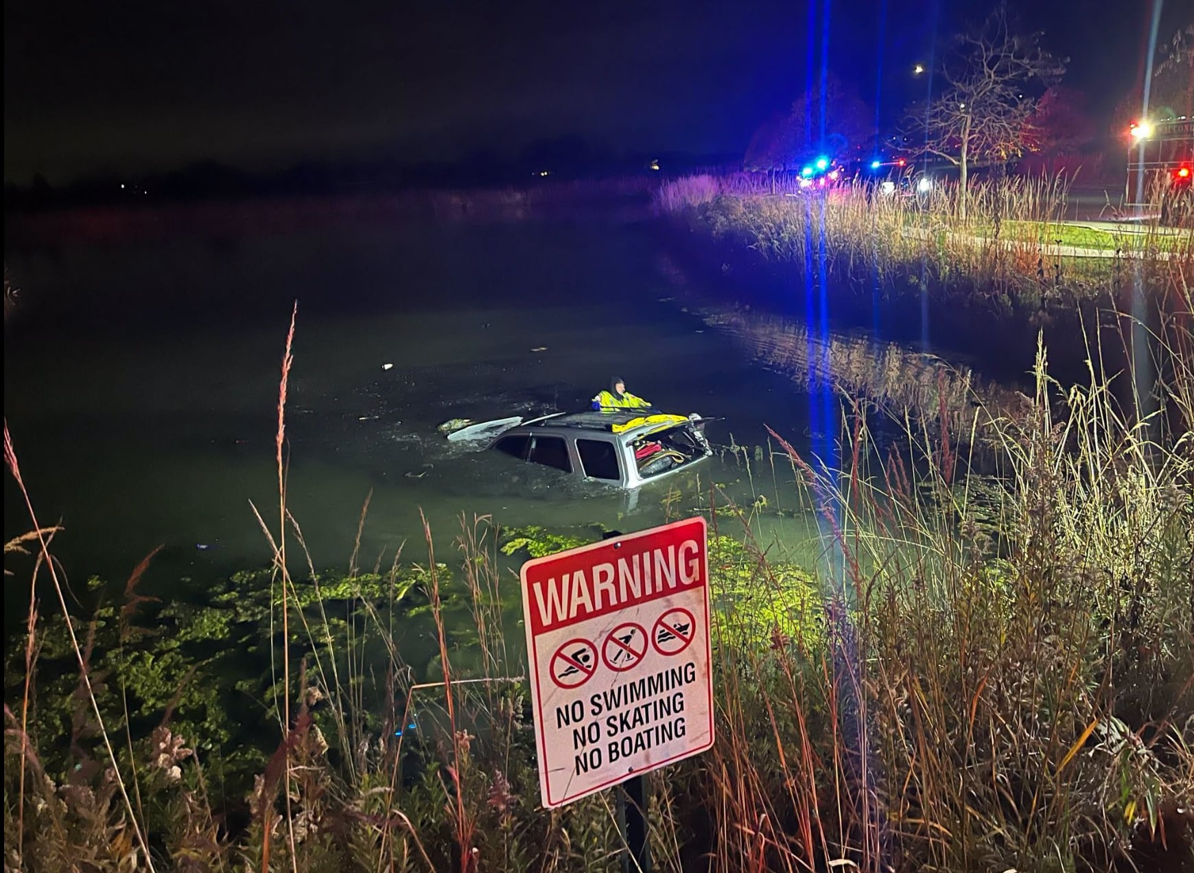 Car crashes into retention pond in Volo — Downers Grove Community news